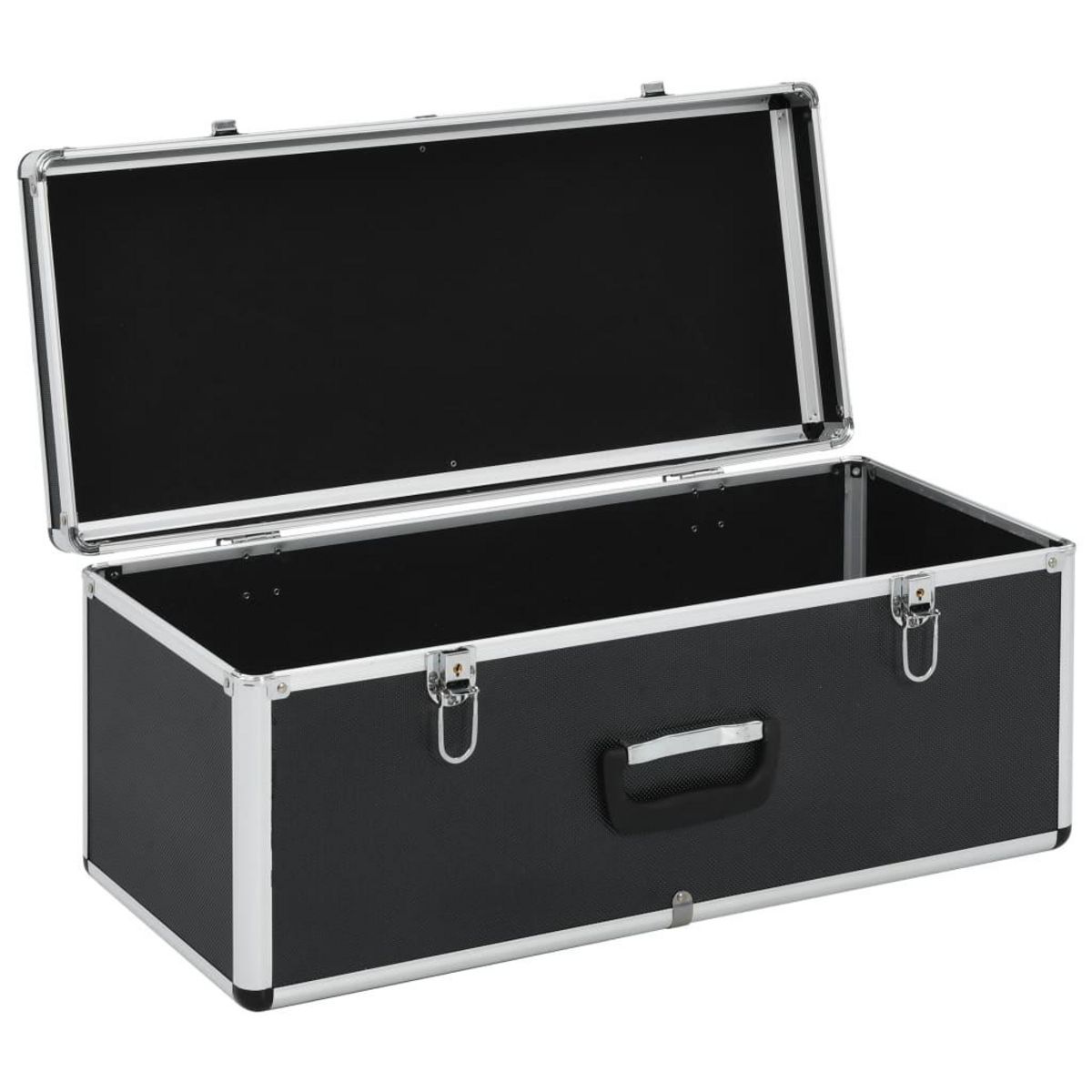 VIDAXL Boîtes de rangement 2 pcs Noir Aluminium