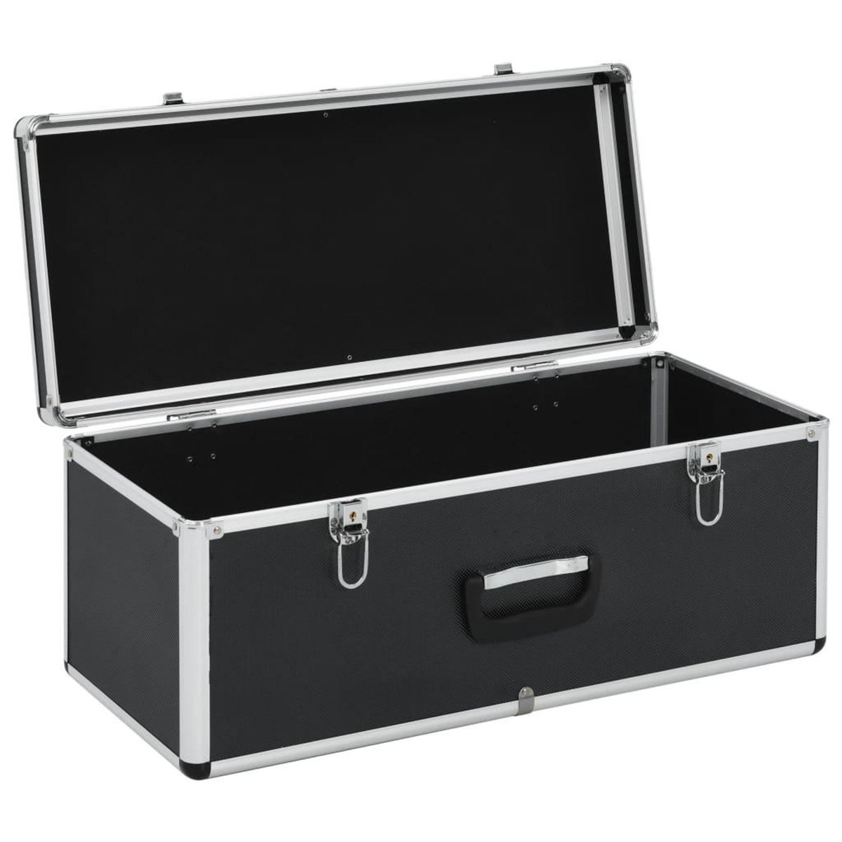 VIDAXL Boîtes de rangement 2 pcs Noir Aluminium