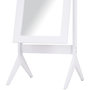 Voir la diapositive 5 : HOMCOM Miroir à pied inclinaison réglable dim. 47L x 46l x 148H cm MDF