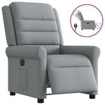 VIDAXL Fauteuil inclinable electrique Gris clair Tissu