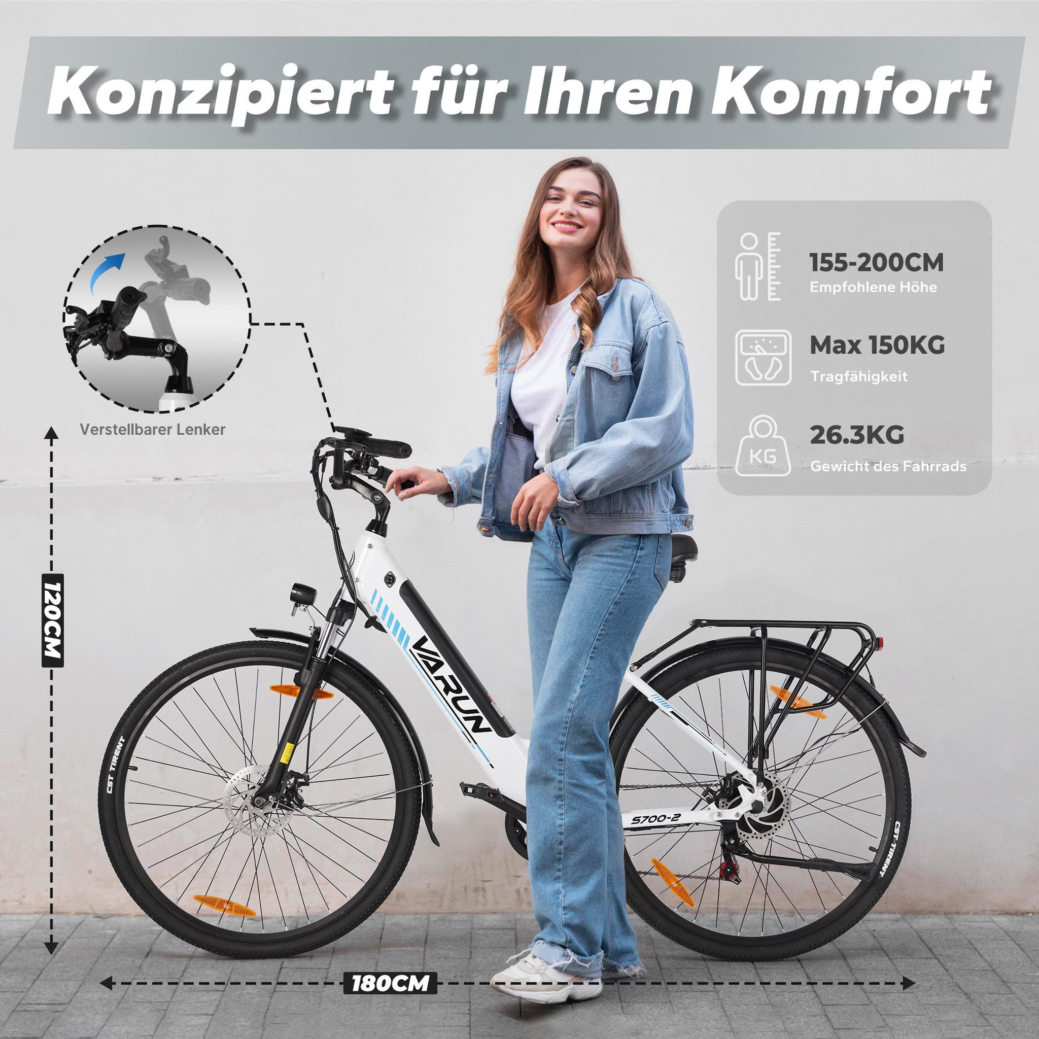Voir la diapositive 4 : VARUN Vélo électrique urbain pour femmes