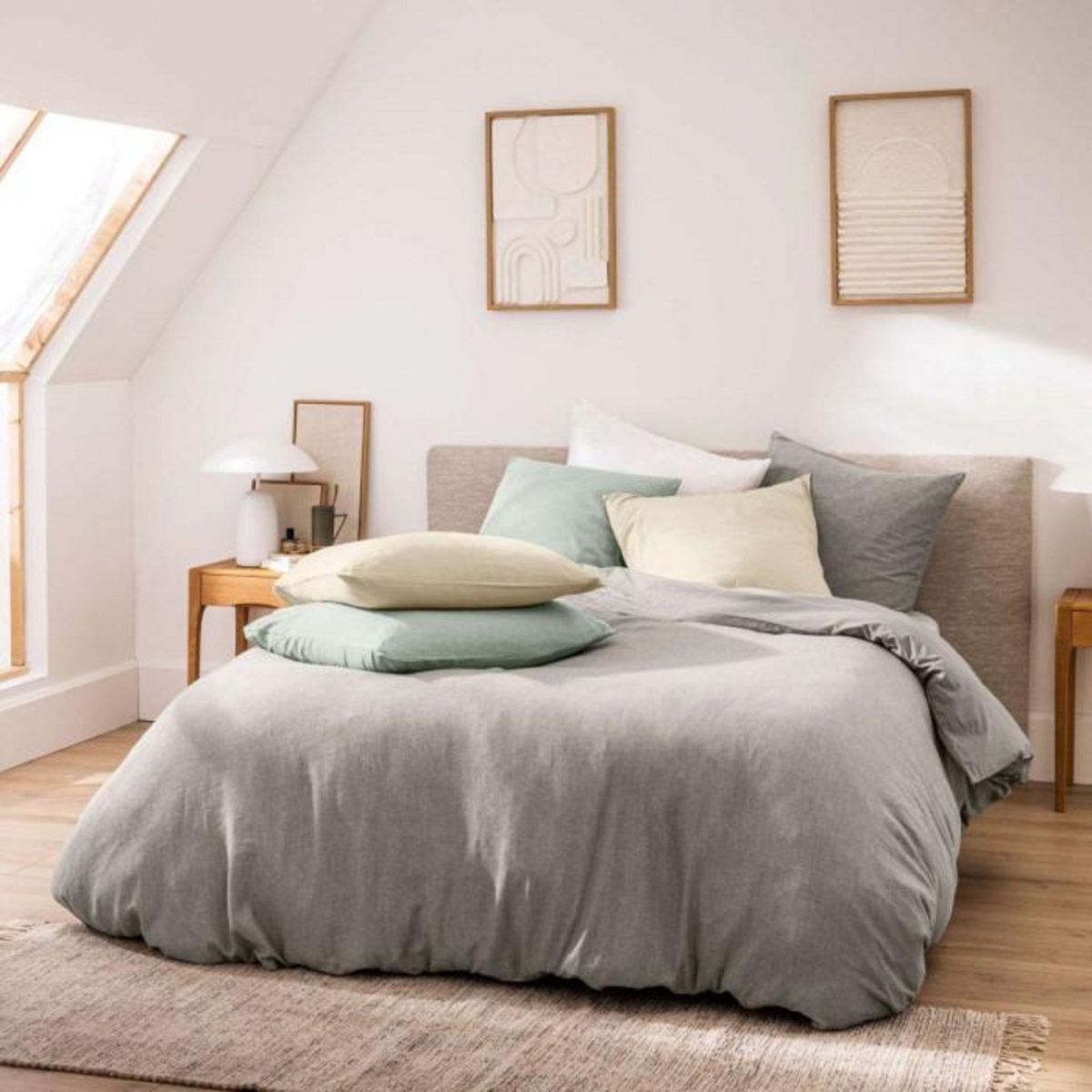 Paris Prix Parure de Lit 3 Pièces  Meline  240x220cm Anthracite