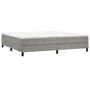 Voir la diapositive 3 : VIDAXL Sommier a lattes de lit et matelas Gris clair 200x200cm Velours