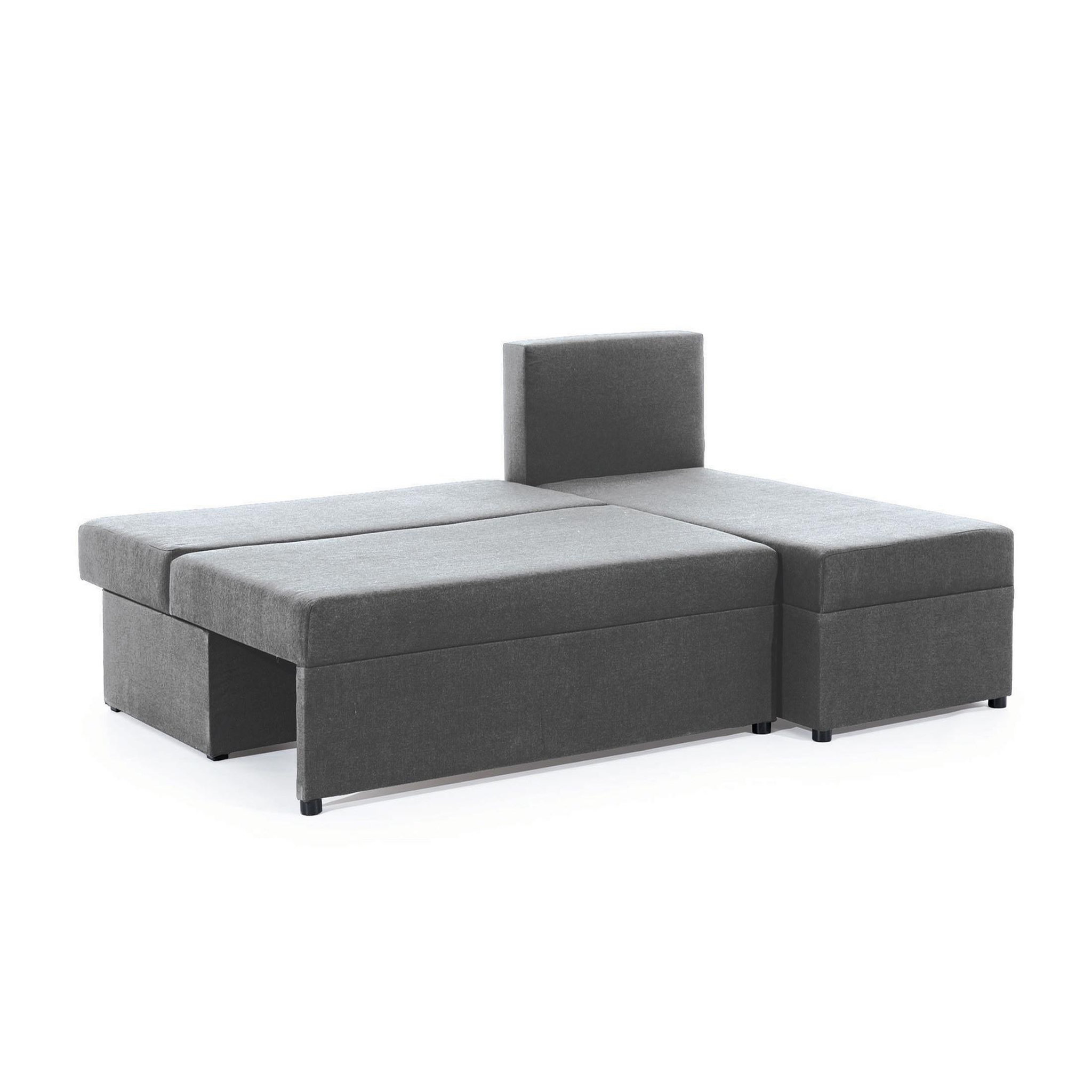 Voir la diapositive 3 : BEST MOBILIER Numancia - canapé d'angle réversible 4 places - convertible avec coffre - en tissu