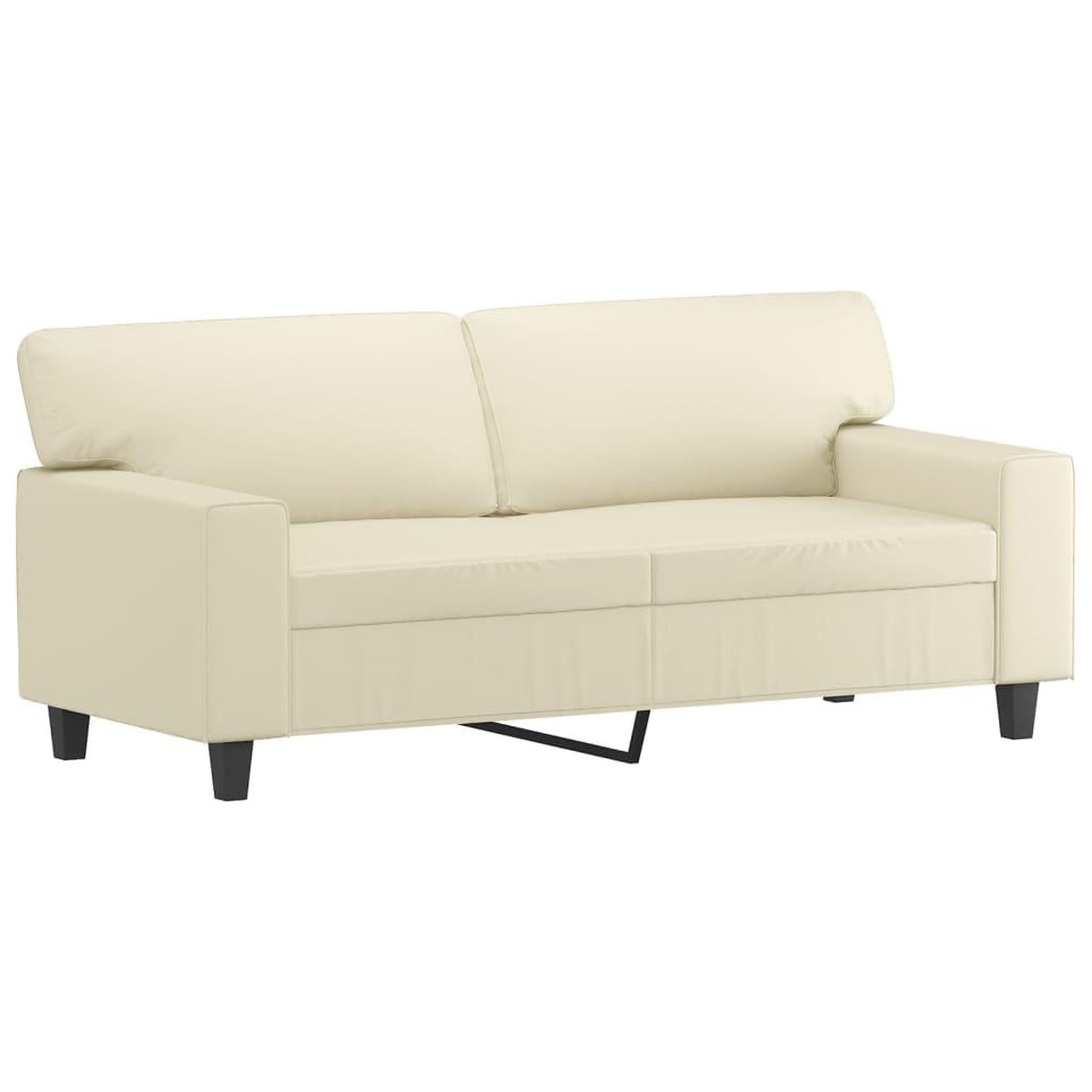 Voir la diapositive 4 : VIDAXL Ensemble de canapes 3 pcs creme similicuir