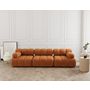 Voir la diapositive 1 : LISA DESIGN Ruby - canapé droit modulable 3 places en velours texturé