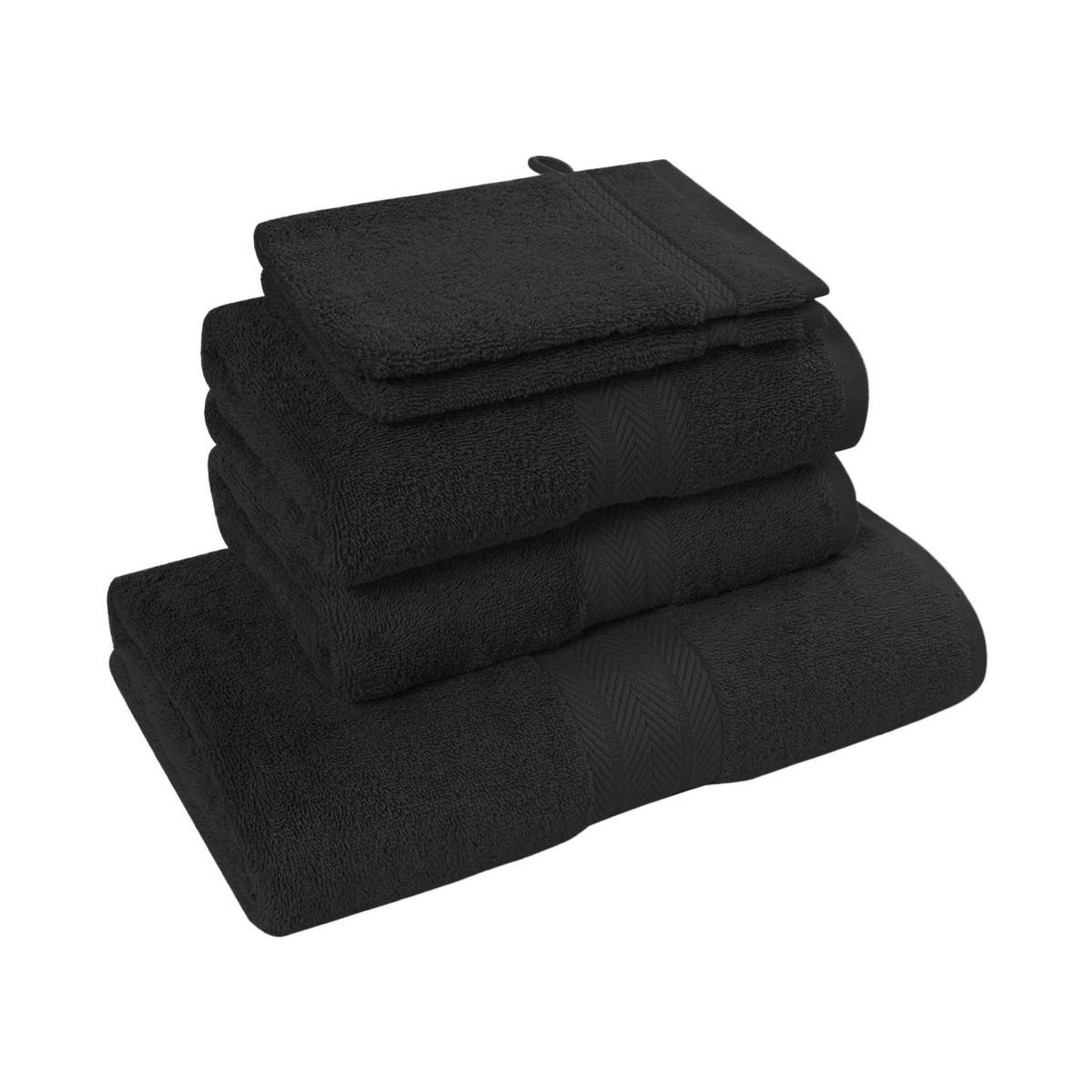 Voir la diapositive 2 : Sensei Maison Ensemble de bain 5 pièces (1 drap de bain + 2 serviettes de toilette + 2 gants) LUXURY