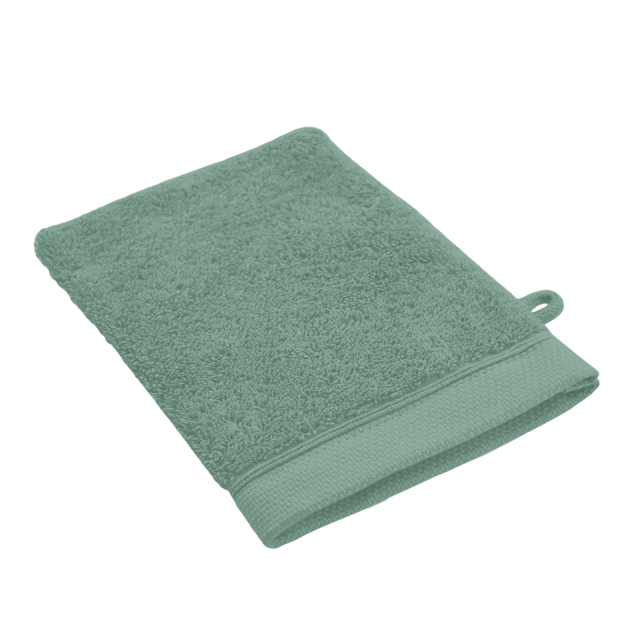 Voir la diapositive 2 : Lot de 2 gants de toilette uni en coton 600 g/m²