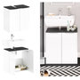Voir la diapositive 2 : TOILINUX Meuble sous vasque design Samy - L. 56 x H. 60 cm - Blanc