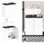 Voir la diapositive 2 : TOILINUX Meuble sous vasque design Samy - L. 56 x H. 60 cm - Blanc