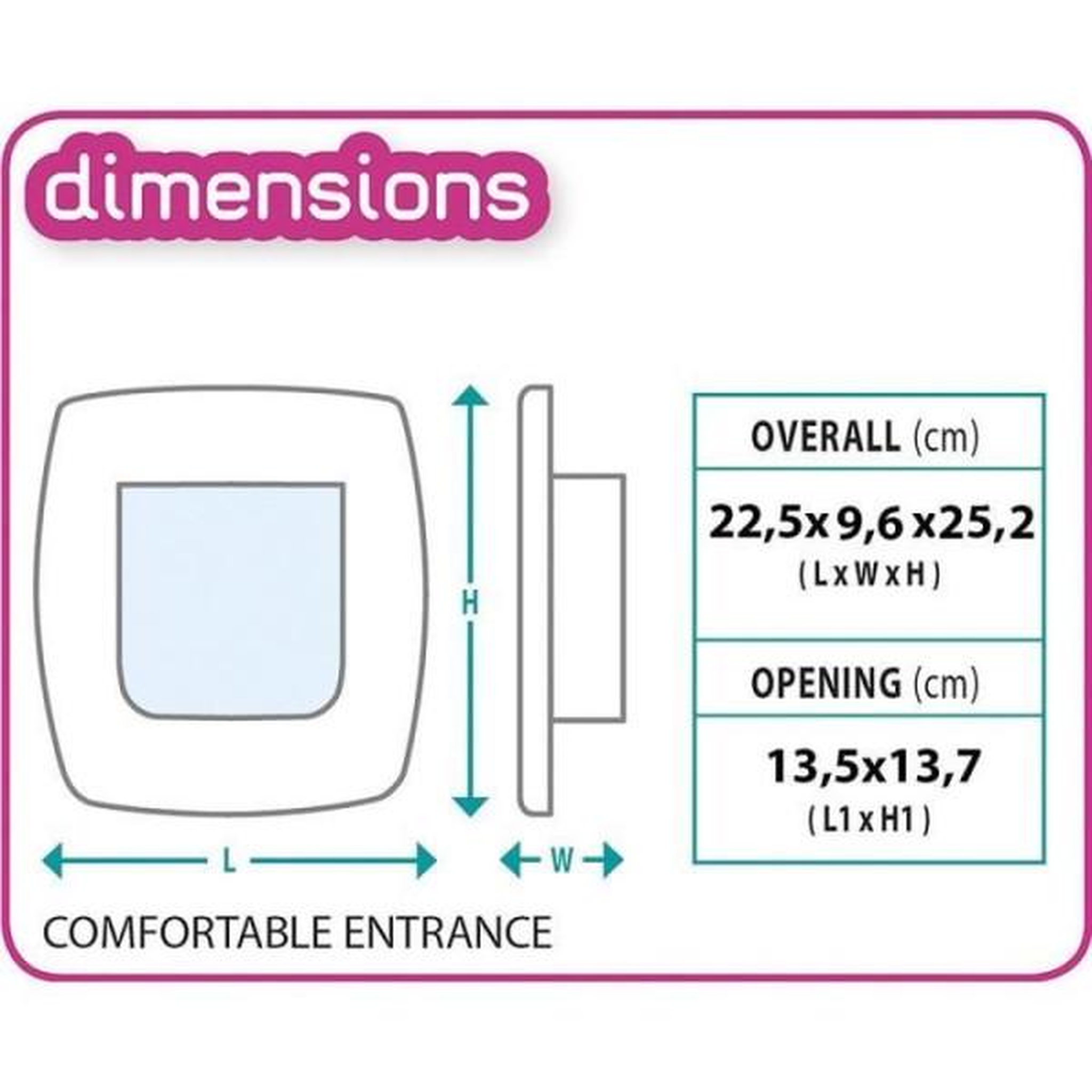 Voir la diapositive 2 : Ferplast Chatiere - FERPLAST - Swing 5 - 22,5 x 16,2 x 25,2 cm - Gris