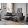 Voir la diapositive 3 : BEST MOBILIER Paul - canapé d'angle gauche - 5 places - convertible avec coffre et têtières - en tissu