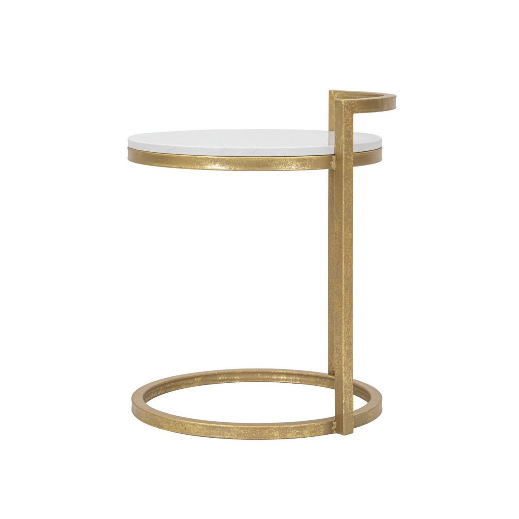 Voir la diapositive 2 : Paris Prix Table d'appoint en marbre  alma  50cm or