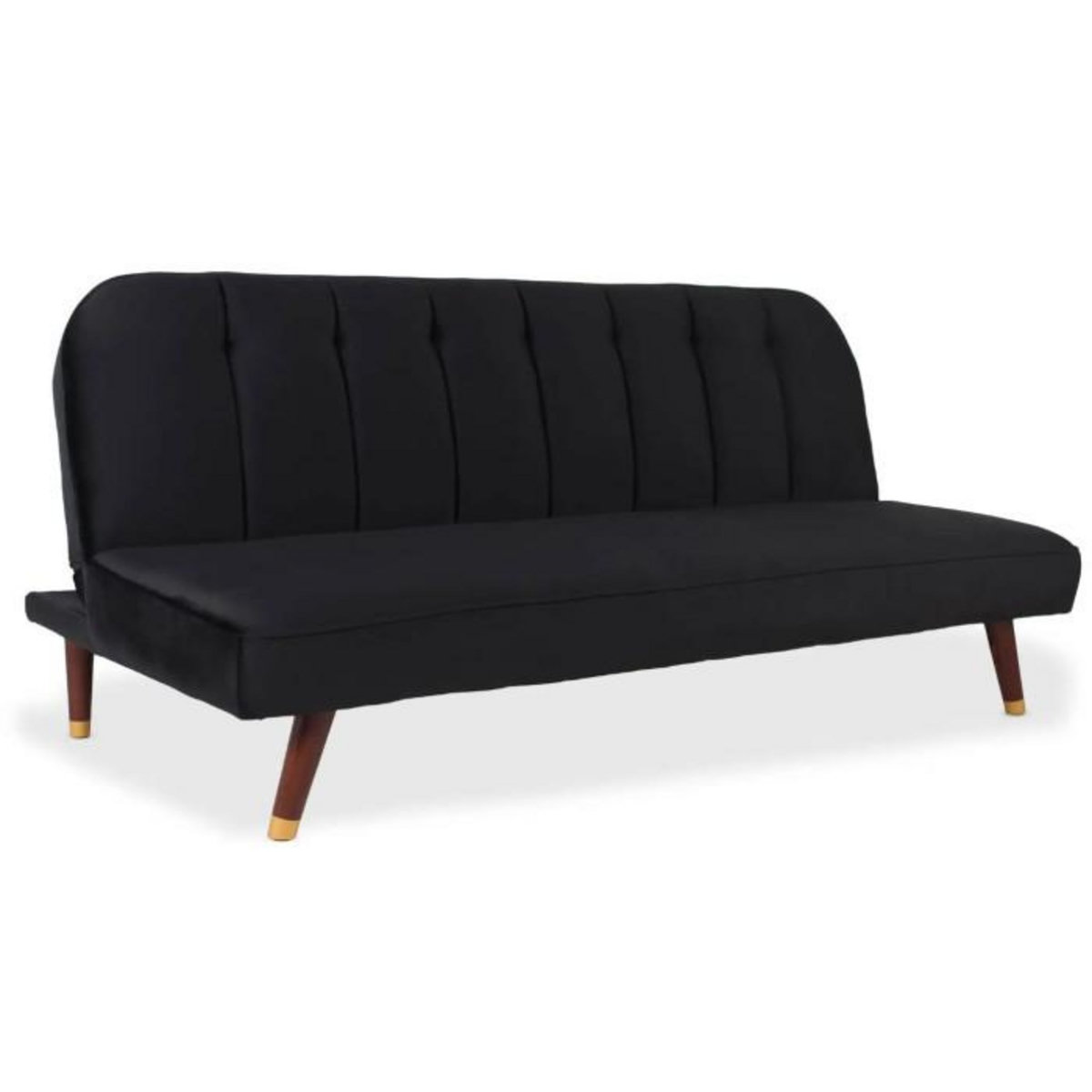 Paris Prix Canapé Convertible en Velours  Seattle  180cm Noir