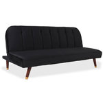 Paris Prix Canapé Convertible en Velours  Seattle  180cm Noir
