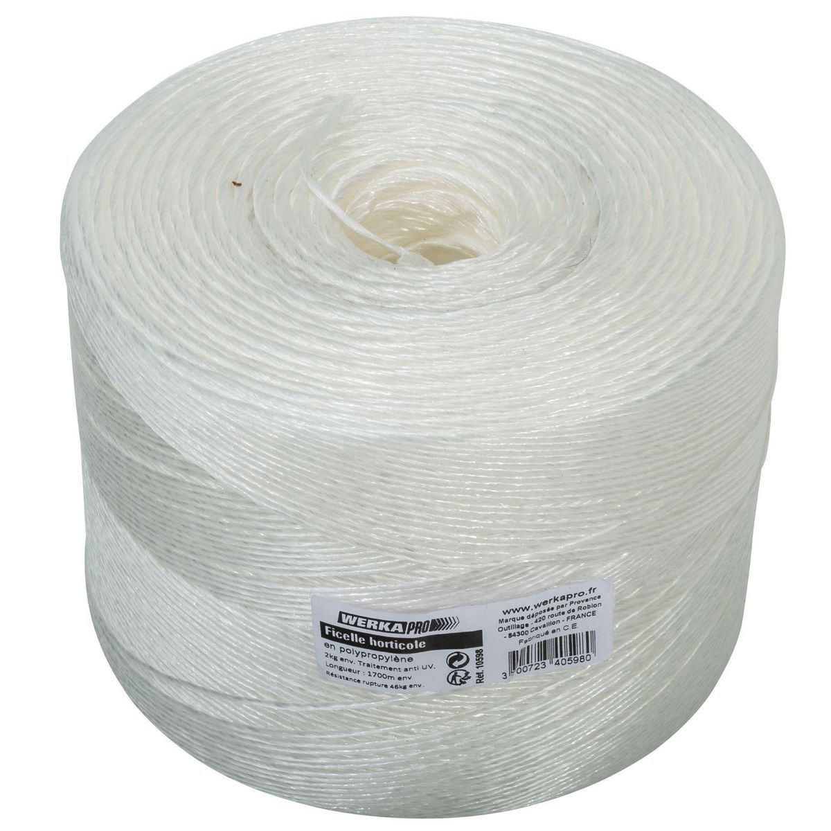WERKAPRO Ficelle horticole blanche  bobine de 1700m  WERKA PRO