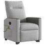 Voir la diapositive 4 : VIDAXL Fauteuil inclinable de massage electrique gris nuage tissu