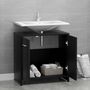 Voir la diapositive 4 : VIDAXL Armoire de salle de bain noir 60x33x61 cm Bois d'ingenierie