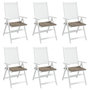 Voir la diapositive 4 : VIDAXL Coussins de chaise jardin lot de 6 taupe 40x40x3cm tissu oxford