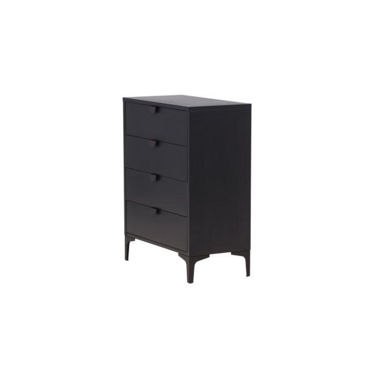 Paris Prix Commode Design 4 Tiroirs  Piring  98cm Noir