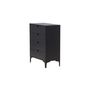 Voir la diapositive 3 : Paris Prix Commode Design 4 Tiroirs  Piring  98cm Noir