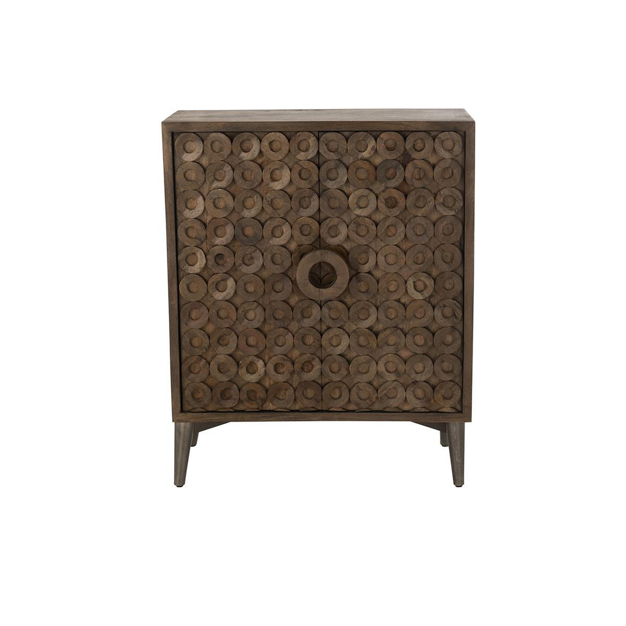Voir la diapositive 2 : J-LINE Buffet 2 Portes en Bois  Anderson  113cm Marron