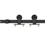 VIDAXL Kit de quincaillerie de porte coulissante SKIEN 183 cm noir