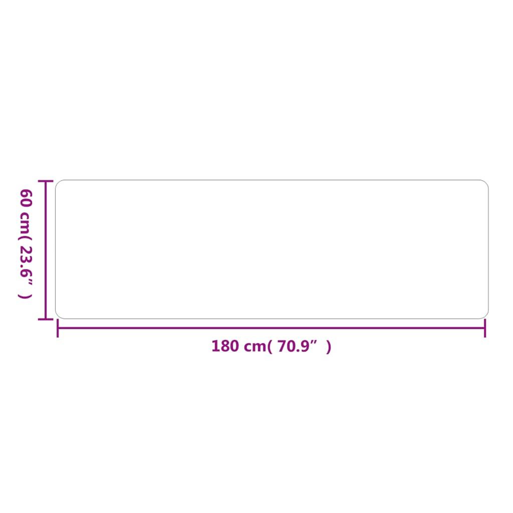 Voir la diapositive 6 : VIDAXL Tapis de couloir gris 60x180 cm