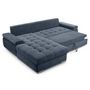 Voir la diapositive 3 : BEST MOBILIER Bianca - canapé d'angle gauche 4 places convertible avec coffre en tissu texturé