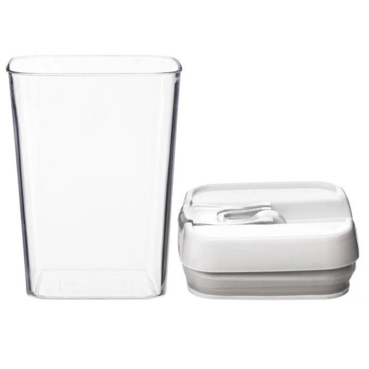 FIVE Bocal en Plastique Carré  Oslo  800ml Transparent