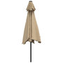 Voir la diapositive 4 : VIDAXL Parasol d'exterieur avec poteau en metal 300 cm Taupe