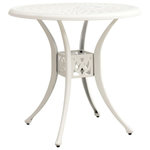 VIDAXL Table de jardin Blanc 78x78x72 cm Aluminium coule