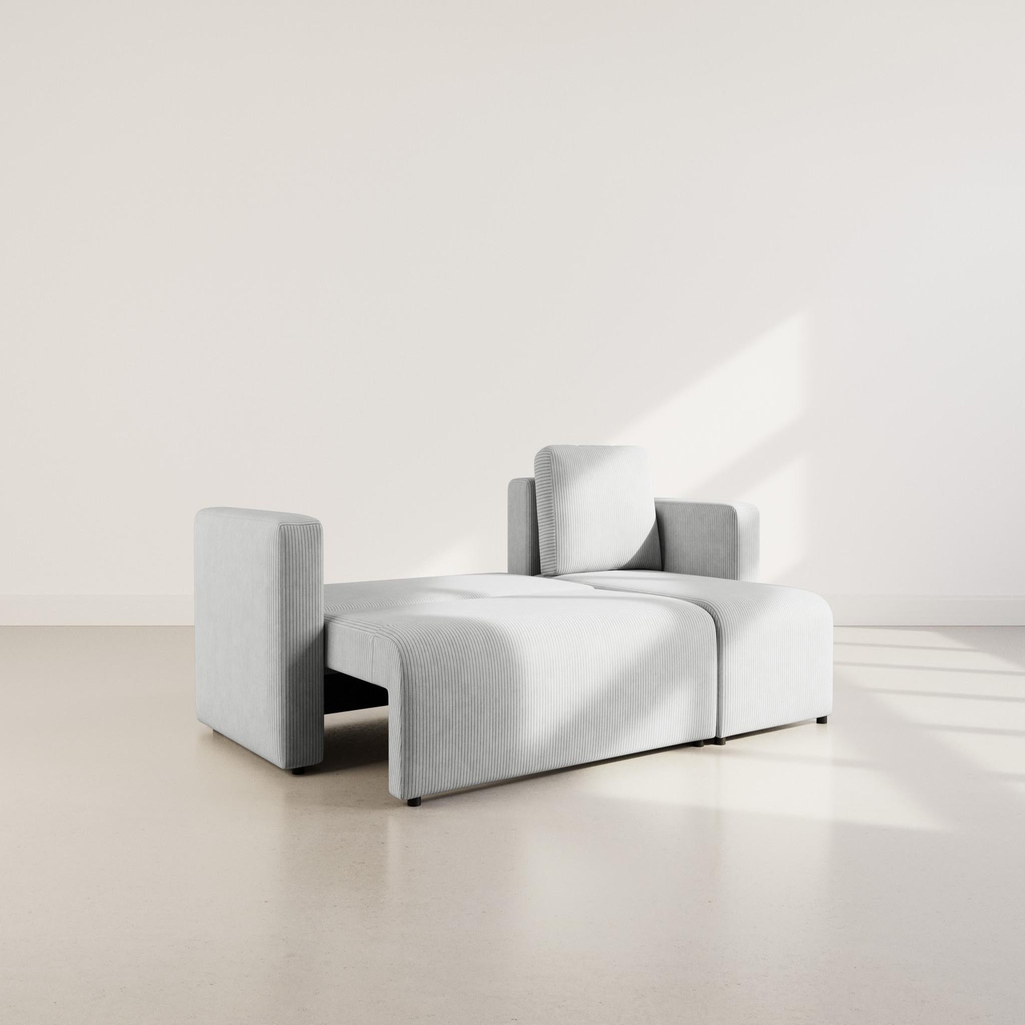 Voir la diapositive 2 : BEST MOBILIER Canopy - canapé d'angle réversible 4 places convertible avec coffre en velours côtelé