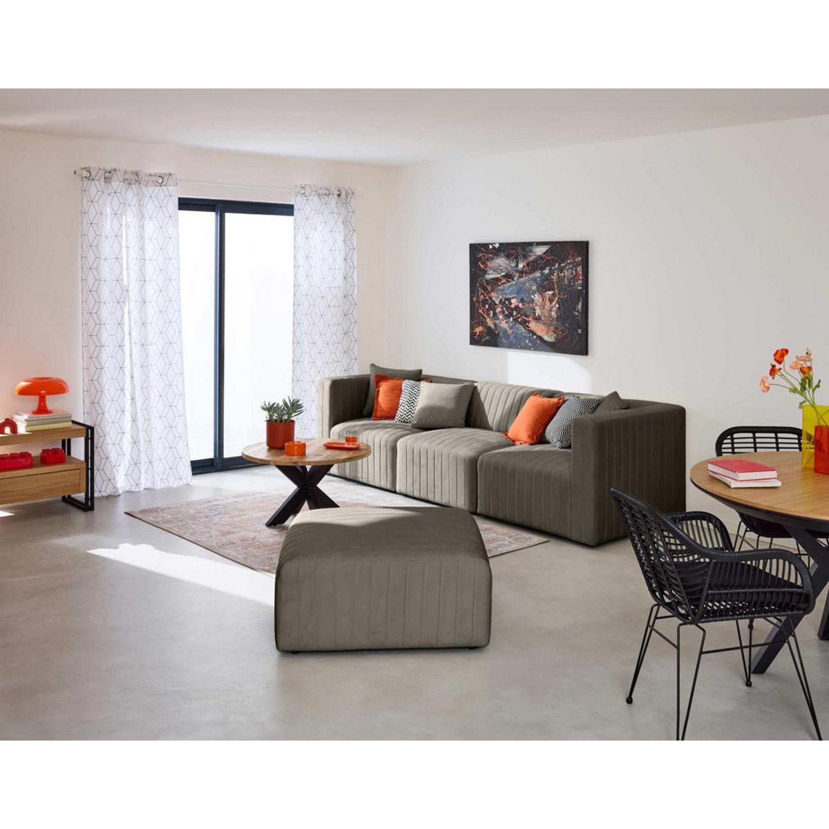 LISA DESIGN Nova - canapé modulable 3 places - en velours