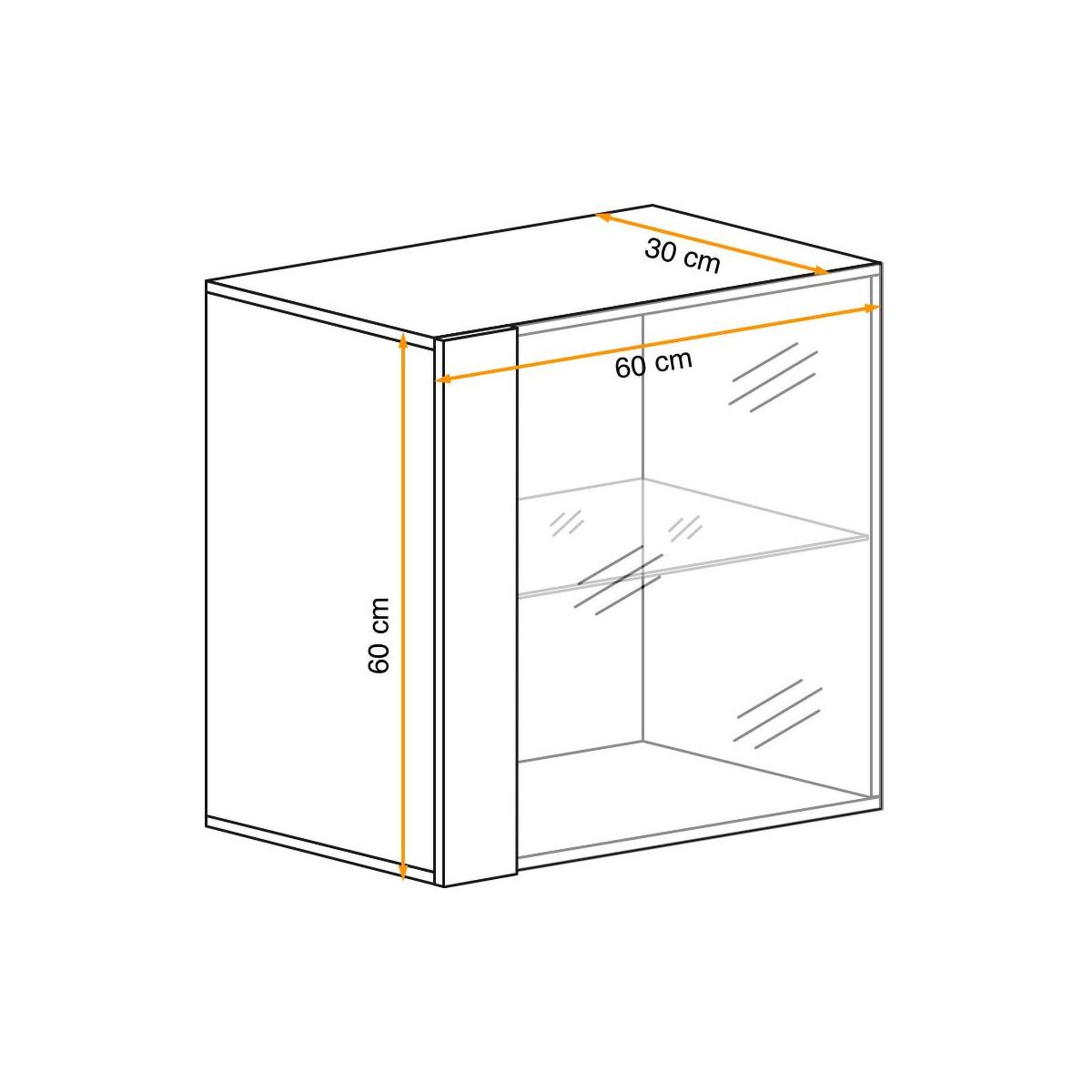 Voir la diapositive 3 : Paris Prix Vitrine murale led  switch  60cm blanc