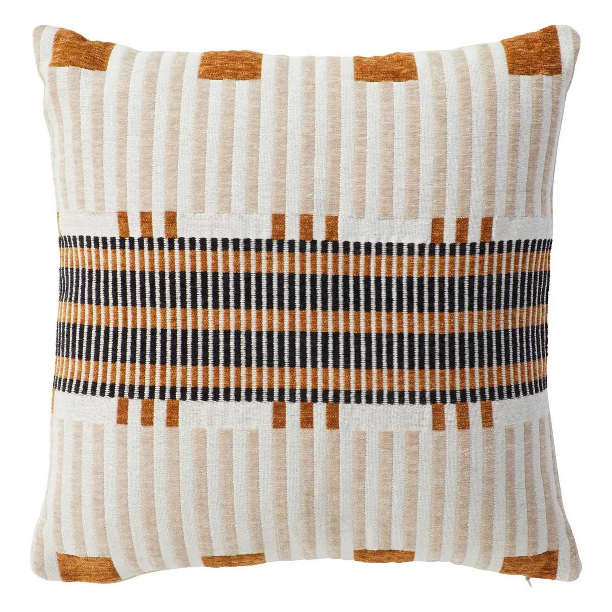 ATMOSPHERA Coussin déco jacquard  disso  40x40cm beige lin