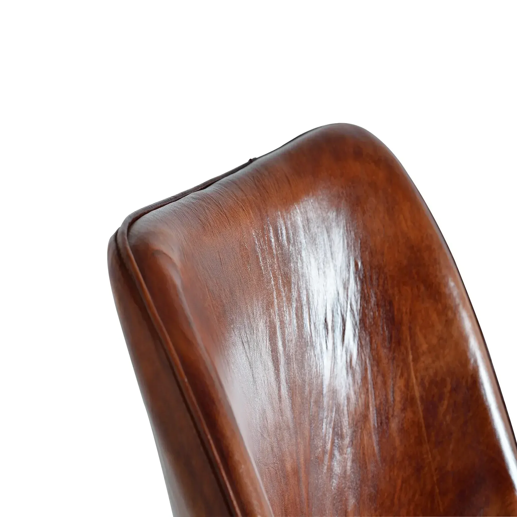 Voir la diapositive 5 : GINER Y COLOMER SL Chaise en cuir 46 cm style industriel vintage