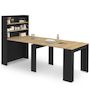 Voir la diapositive 6 : ID MARKET Table buffet haut extensible ORLANDO 8 personnes bois et noir 235 cm