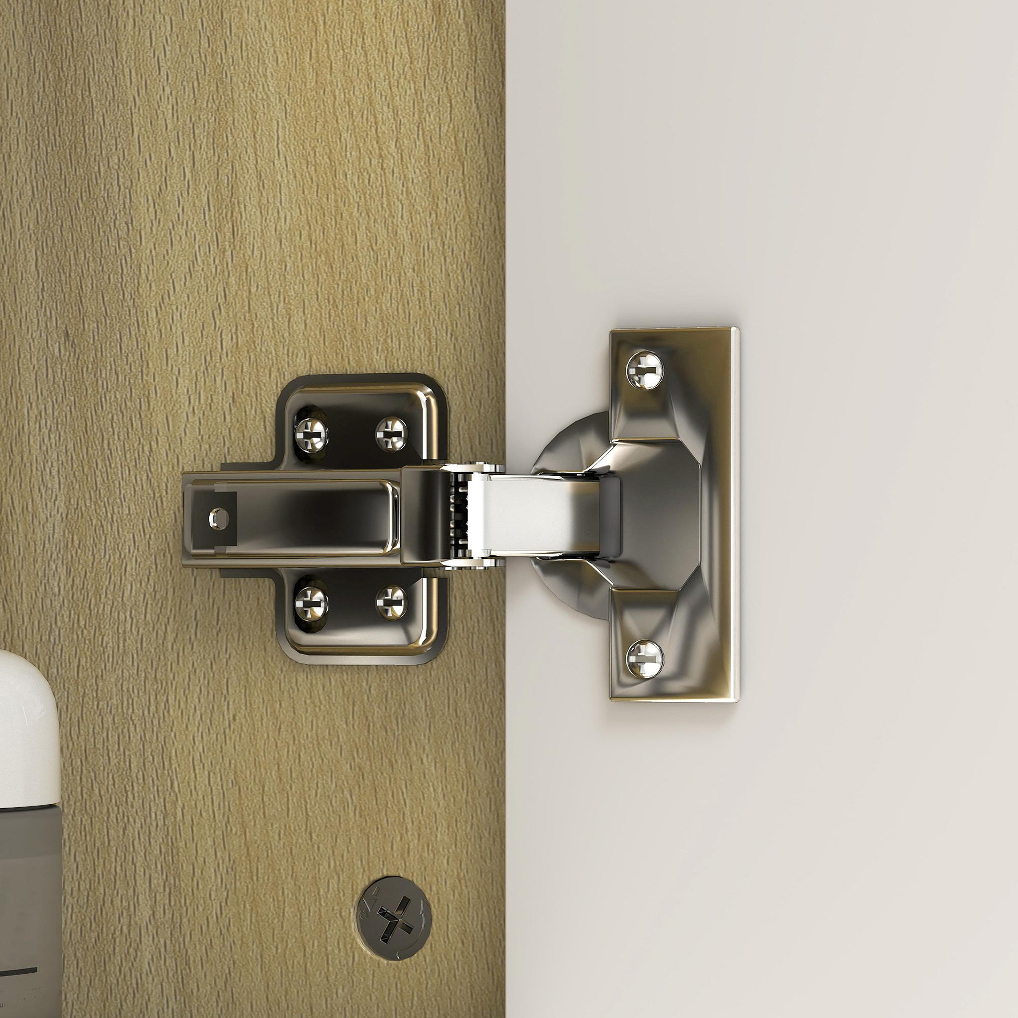 Voir la diapositive 6 : HOMCOM Armoire miroir murale salle de bain - porte, étagère, 2x3 tablettes latérales - 80 x 20 x 59 cm - effet bois clair