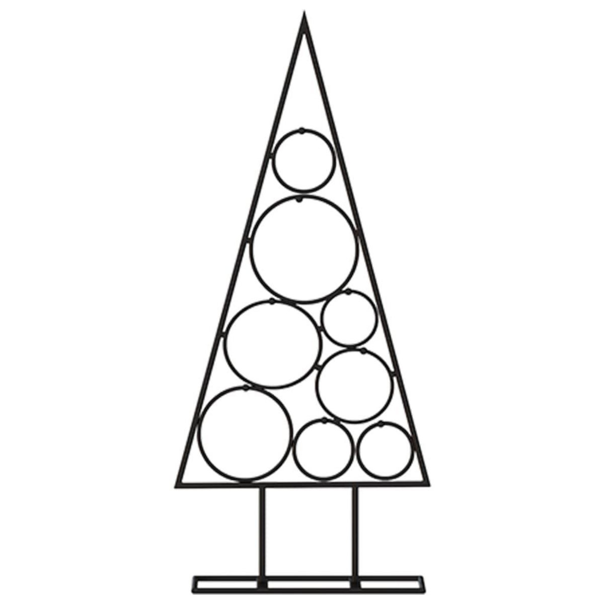 VIDAXL Arbre de Noël en metal pour decoration noir 60 cm