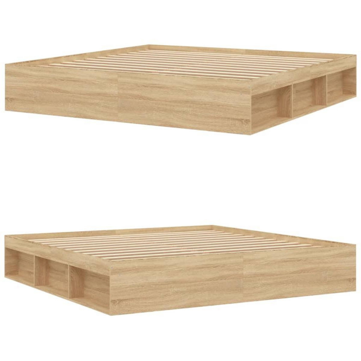 VIDAXL Cadre de lit sans matelas chene sonoma 200x200 cm