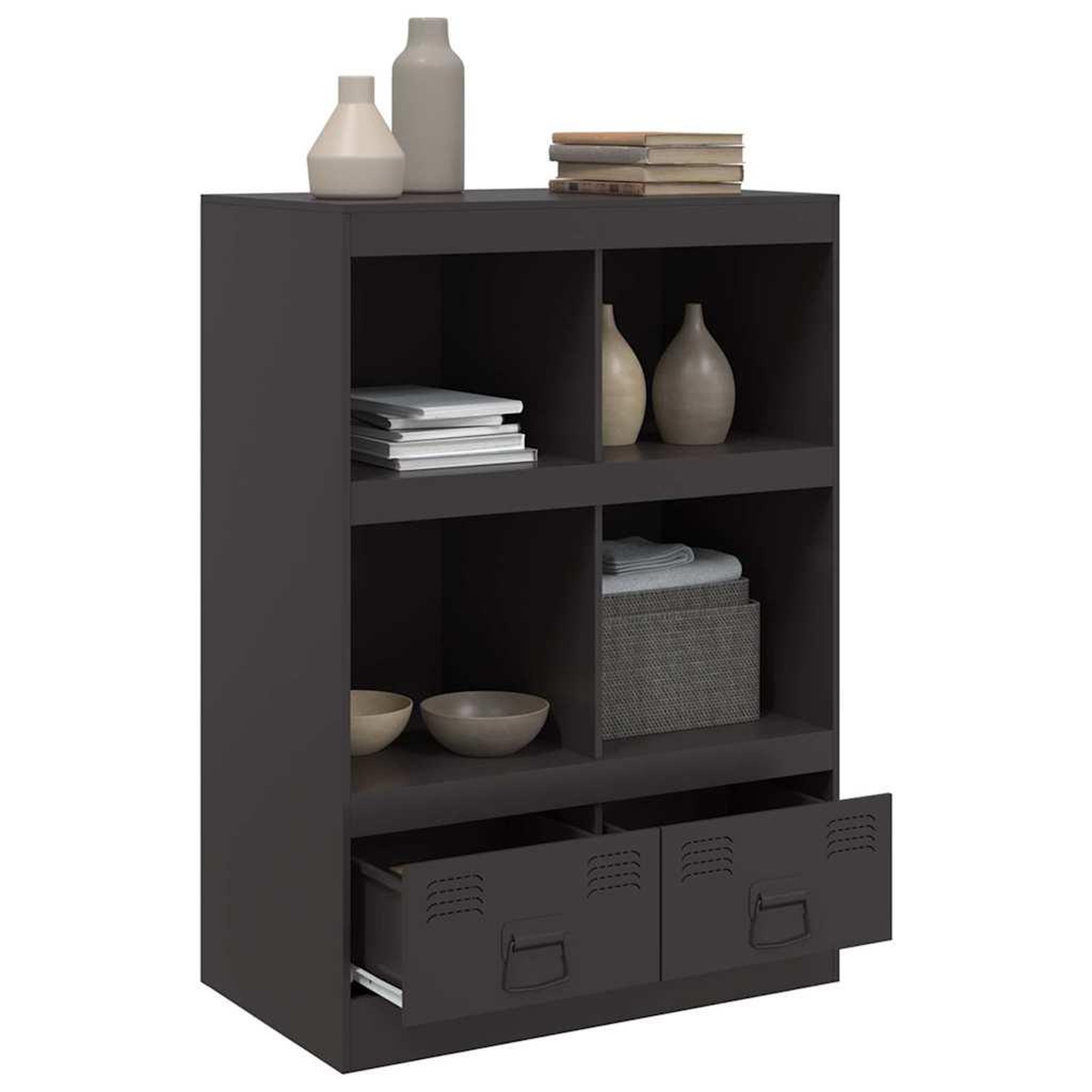 Voir la diapositive 5 : VIDAXL Buffet haut noir 67x39x95 cm acier