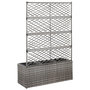 Voir la diapositive 3 : VIDAXL Lit sureleve en treillis 3 pots 83x30x130cm Resine tressee Gris