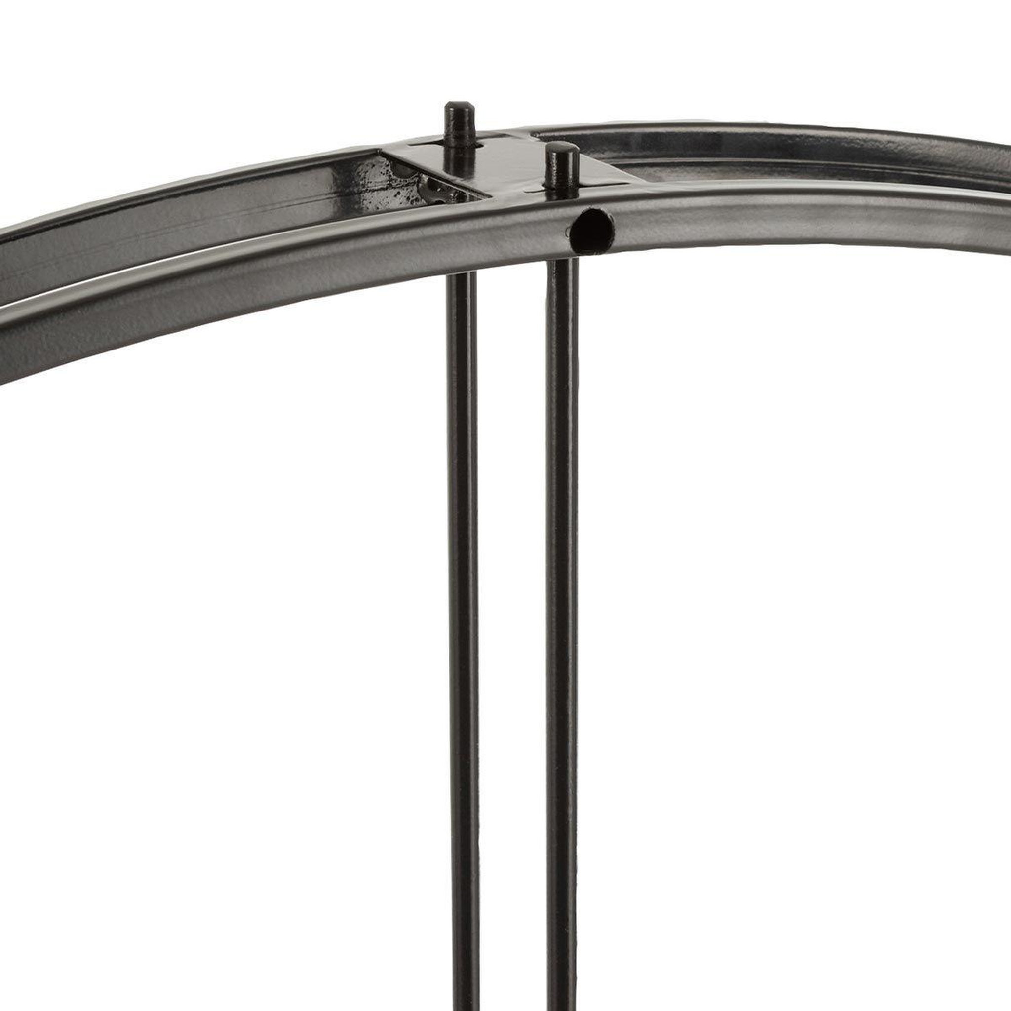 Voir la diapositive 3 : J-LINE Horloge murale déco en métal  ronde  80cm noir