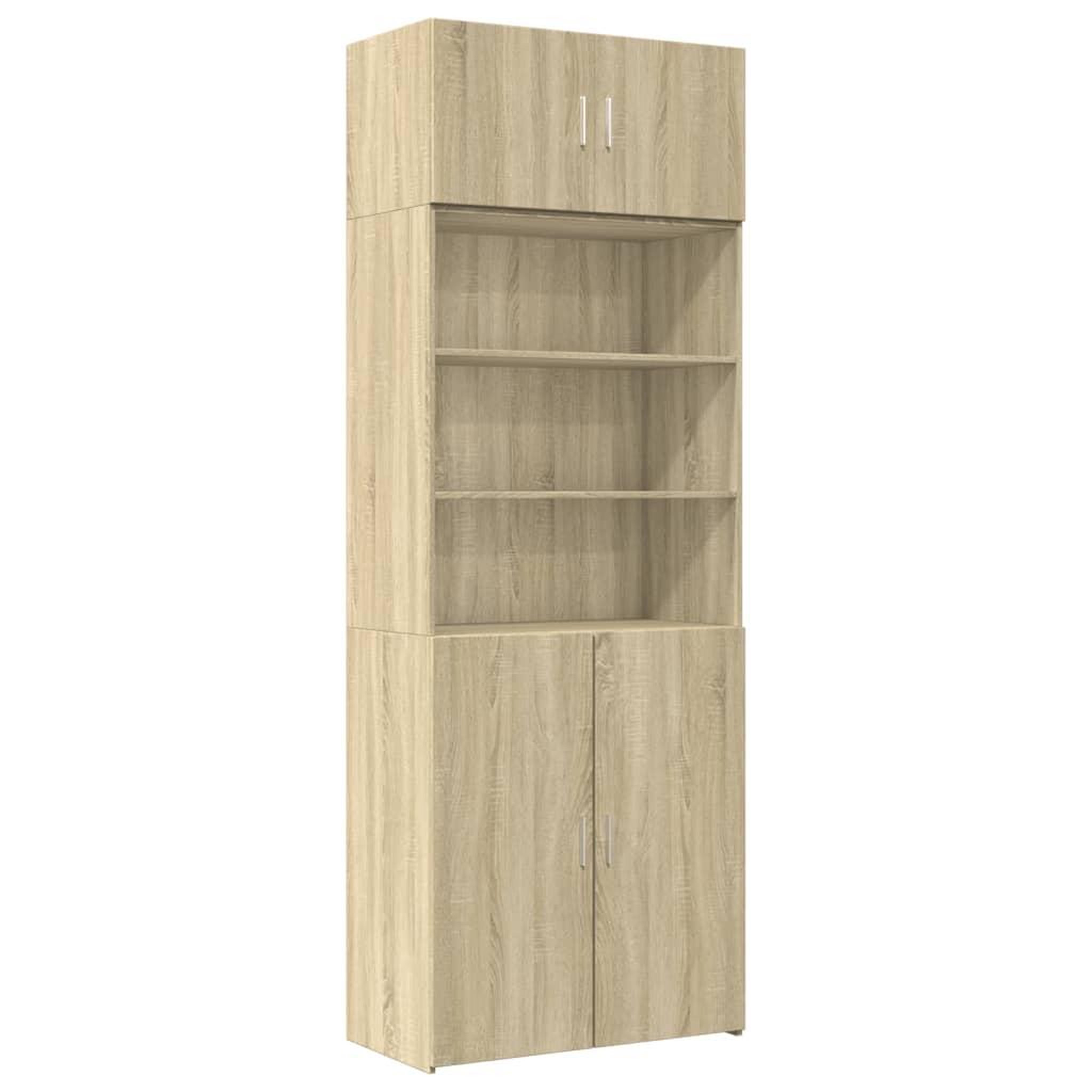 Voir la diapositive 2 : VIDAXL Armoire de rangement chene sonoma 80x42,5x225 cm