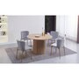 Voir la diapositive 5 : Paris Prix Table à Manger Ronde Extensible  Karo  120cm Naturel