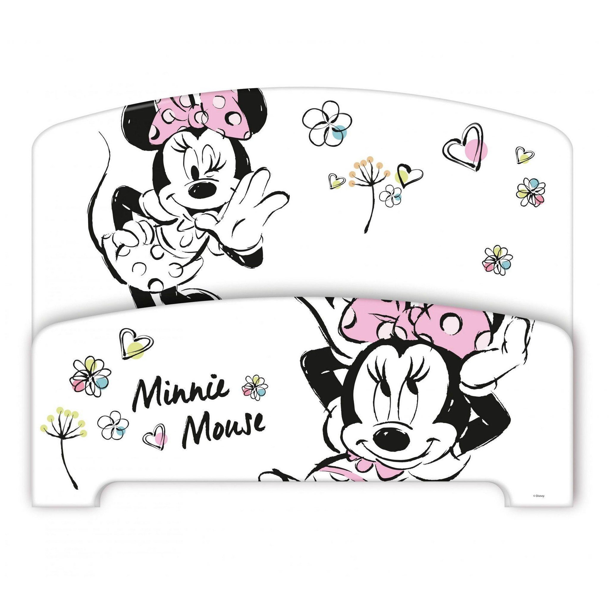 Voir la diapositive 4 : MINNIE Lit enfant minnie 70x140 cm - mdf blanc