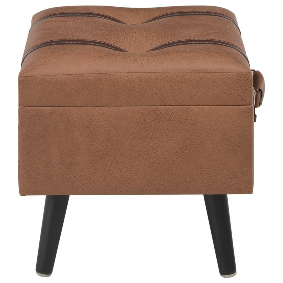VIDAXL Tabouret de rangement 40 cm Marron Similicuir