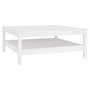 Voir la diapositive 2 : VIDAXL Table basse Blanc 100x100x40 cm Bois massif de pin