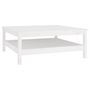 Voir la diapositive 2 : VIDAXL Table basse Blanc 100x100x40 cm Bois massif de pin